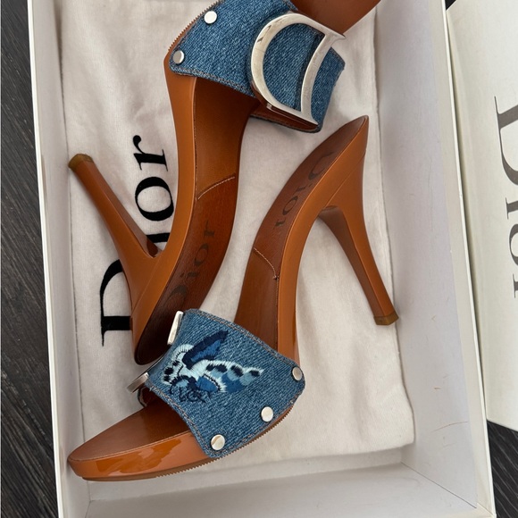 Dior Women's Sandals in Orange and Blue - Picture 13 of 16
